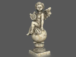 ANGELO CON ARPA Modello 3D