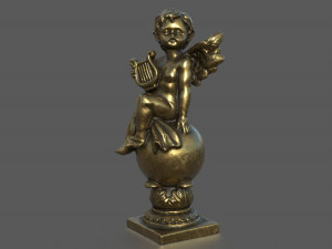 ANGEL WITH HARP 3D 模型