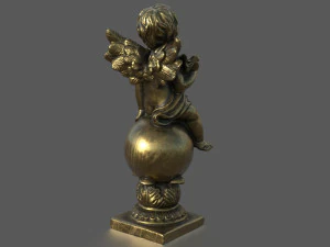 ANGELO CON ARPA Modello 3D