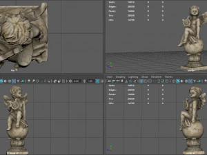 ANGELO CON ARPA Modello 3D