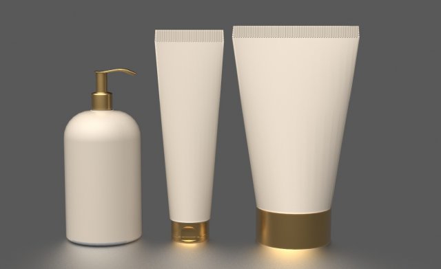 Cans For Cosmetics 3D Model .c4d .max .obj .3ds .fbx .lwo .lw .lws