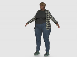 Plus Size Women 3D Model