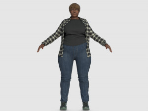 Plus Size Women 3D Model