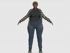 Plus Size Women 3D Model