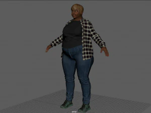 Plus Size Women 3D Model