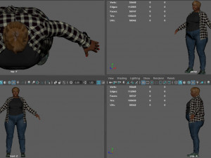 Plus Size Women 3D Model