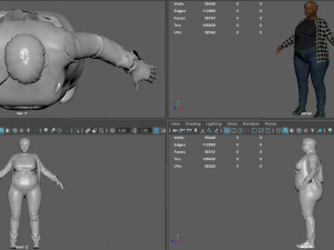 Plus Size Women 3D Model