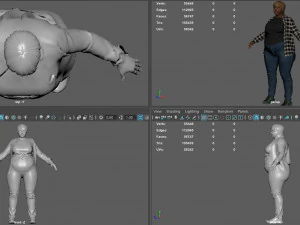 Plus Size Women 3D Model