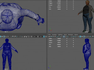 Plus Size Women 3D Model
