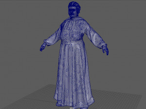 Medieval Elderly Woman Model 3D