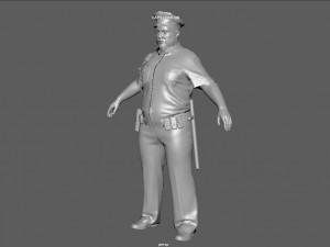 Police Officer 2 Blue Uniform 3Dモデル