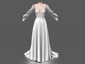 WEDDING DRESS Model 3D