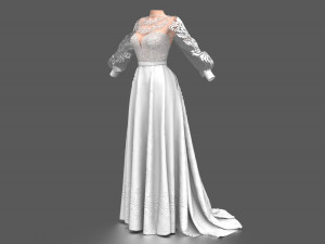 WEDDING DRESS Model 3D
