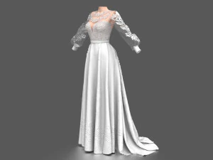 WEDDING DRESS 3D Model