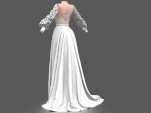 WEDDING DRESS 3D Model