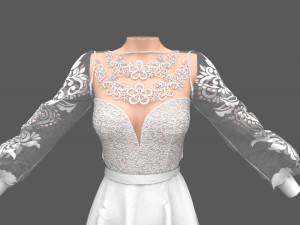 WEDDING DRESS Model 3D