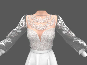 WEDDING DRESS 3D Model