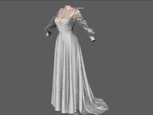 WEDDING DRESS Model 3D