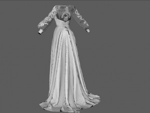 WEDDING DRESS Model 3D