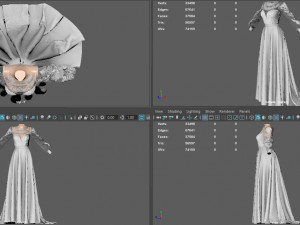 WEDDING DRESS Model 3D