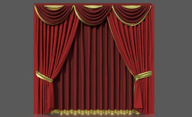 CURTAINS Modelo 3D .c4d .max .obj .3ds .fbx .stl .blend 