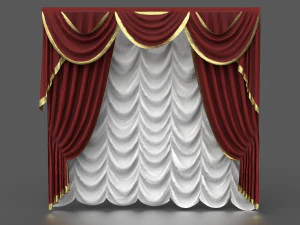 पर्दे 3 3D मॉडल