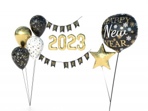 BALLOONS NEW YEAR 2023 Model 3D