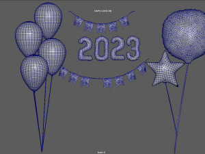 BALLOONS NEW YEAR 2023 Model 3D