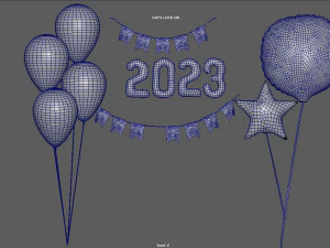 BALLOONS NEW YEAR 2023 3D Model
