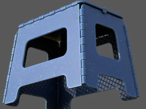 SGABELLO PIEGHEVOLE IN PLASTICA Modello 3D