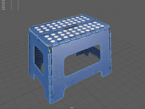 PLASTIC FOLDING STOOL 3D Model