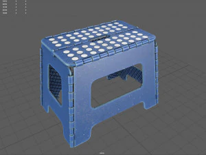 SGABELLO PIEGHEVOLE IN PLASTICA Modello 3D