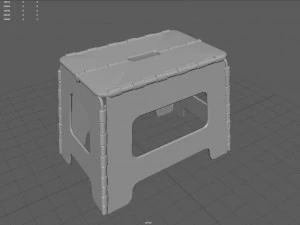 SGABELLO PIEGHEVOLE IN PLASTICA Modello 3D