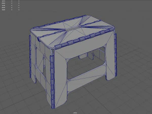 SGABELLO PIEGHEVOLE IN PLASTICA Modello 3D