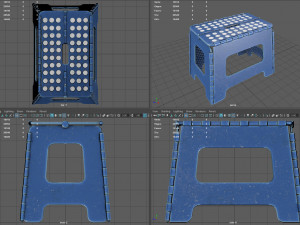 PLASTIC FOLDING STOOL 3D Model