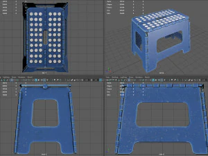 SGABELLO PIEGHEVOLE IN PLASTICA Modello 3D