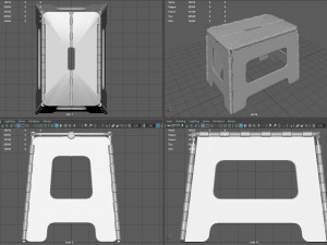 PLASTIC FOLDING STOOL 3D Model