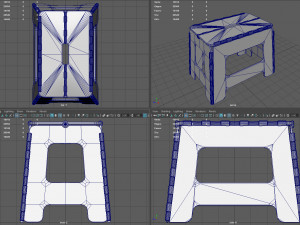 PLASTIC FOLDING STOOL 3D Model