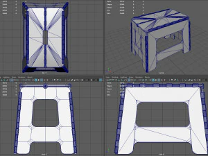 SGABELLO PIEGHEVOLE IN PLASTICA Modello 3D