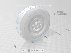 WHEELBARROW WHEEL Model 3D