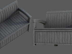 Garden Bench 3D 模型