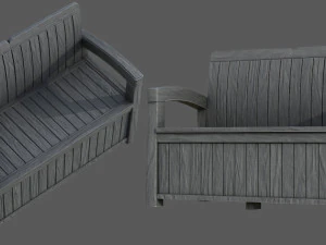 Garden Bench 3D Model