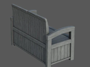 Garden Bench 3D Model