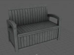 Garden Bench 3D Model