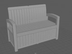 Garden Bench 3D Model