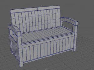 Garden Bench 3D Model