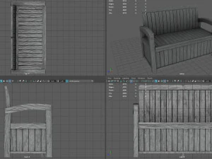Garden Bench 3D Model
