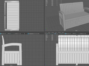 Garden Bench 3D 模型