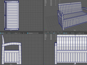 Garden Bench 3D 模型