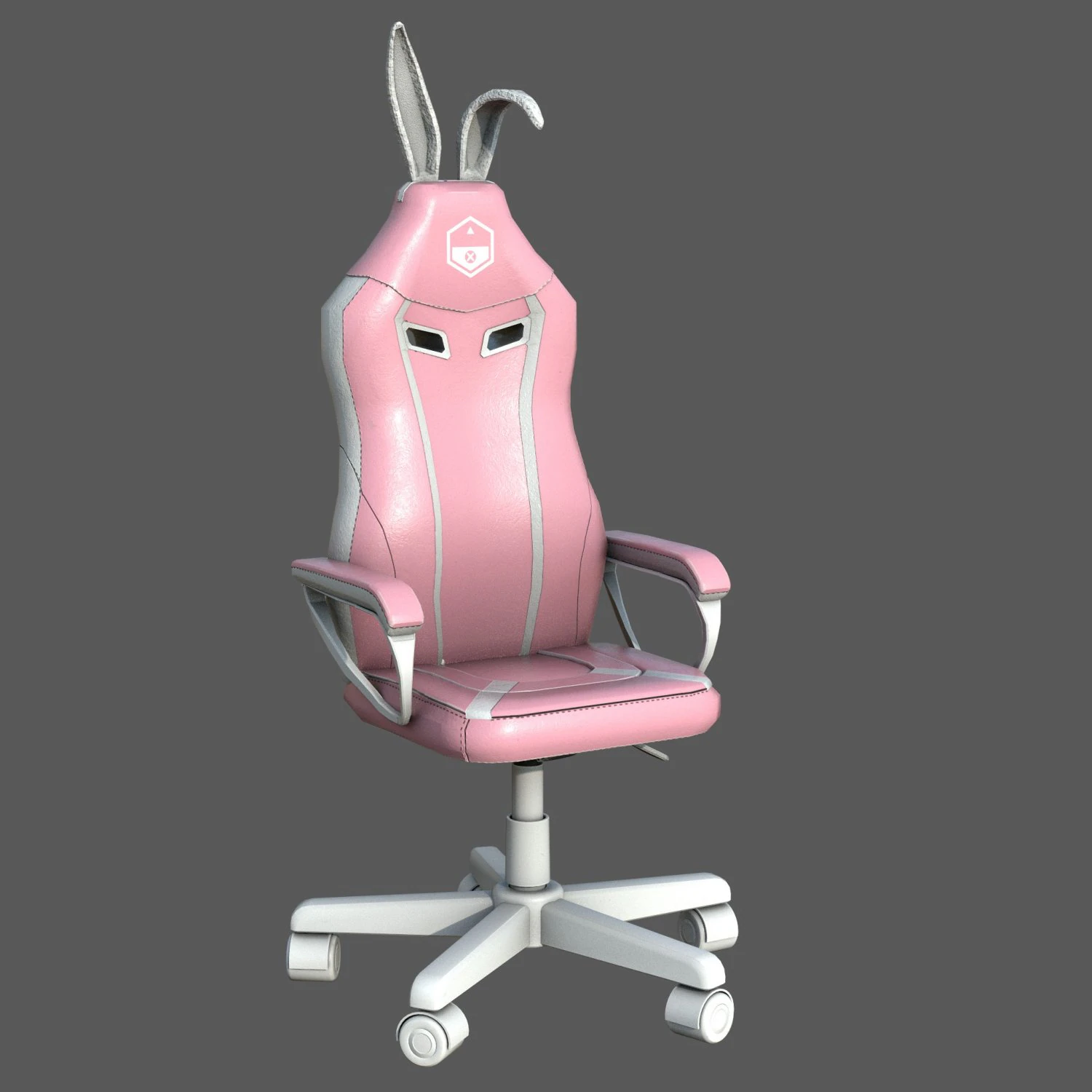 Pink Bunny Gaming Chair 3D Model .c4d .max .obj .3ds .fbx .stl .blend 